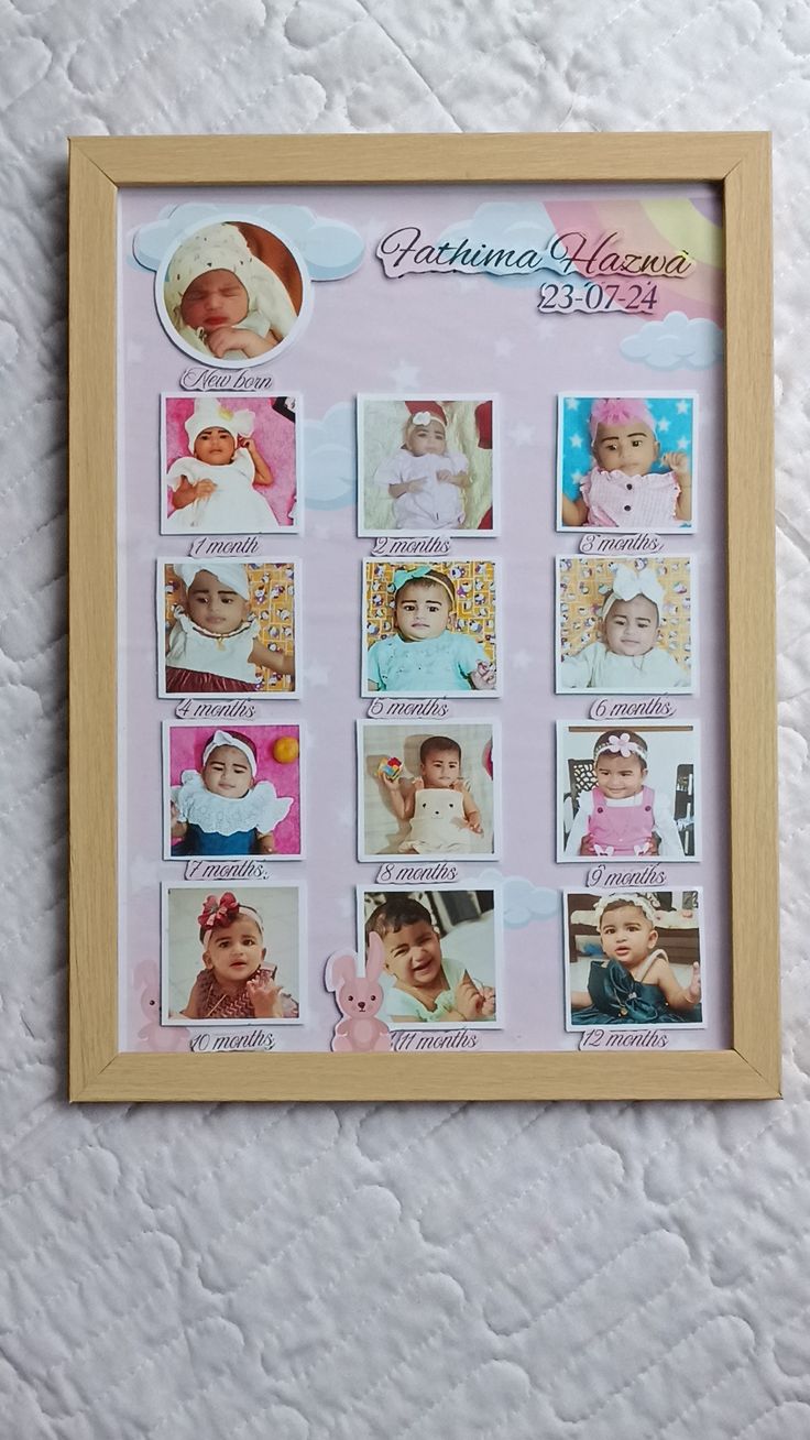 Personalized Baby First Year Monthly Photo Frame