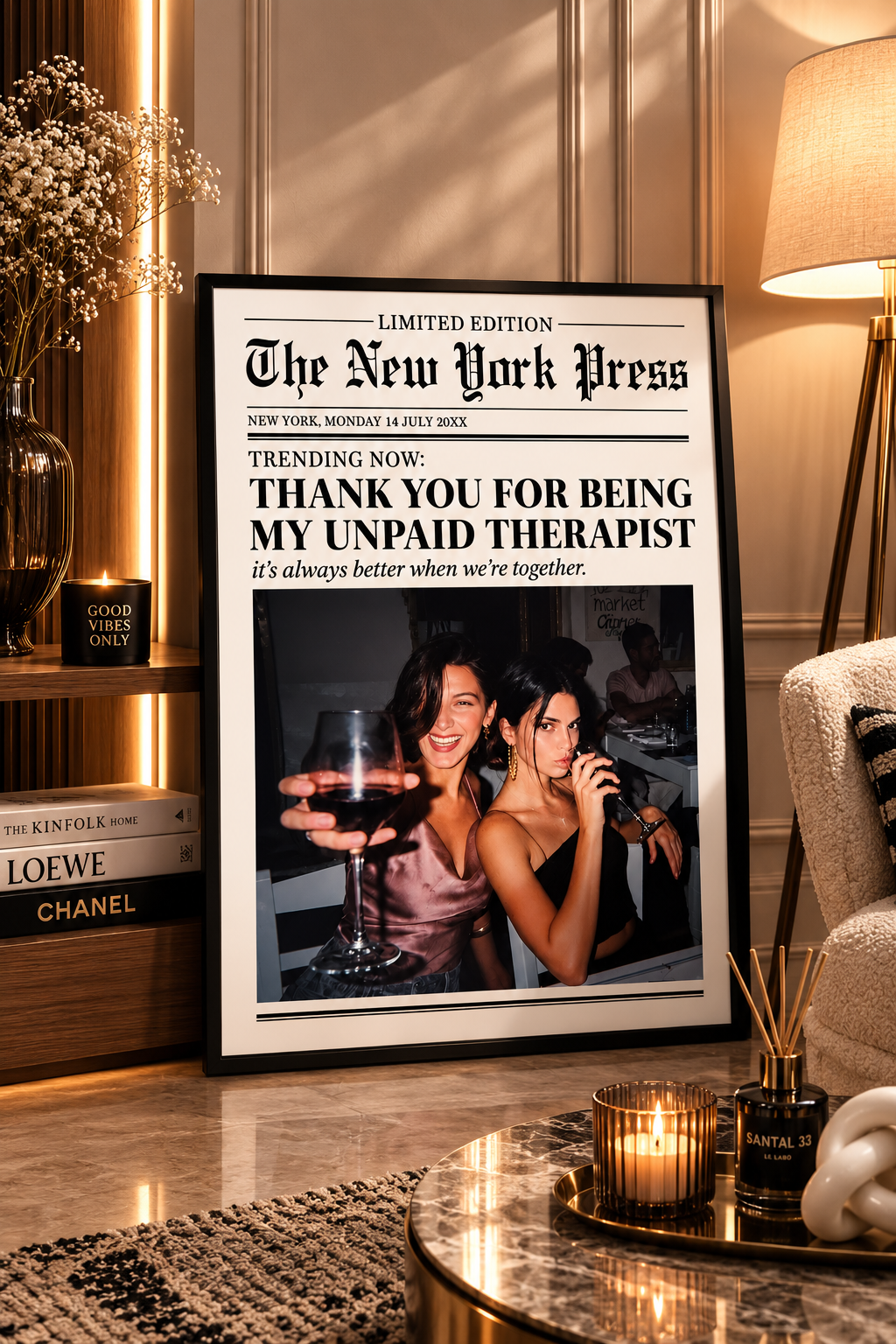 The Press Edit – Personalized Newspaper Photo Frame