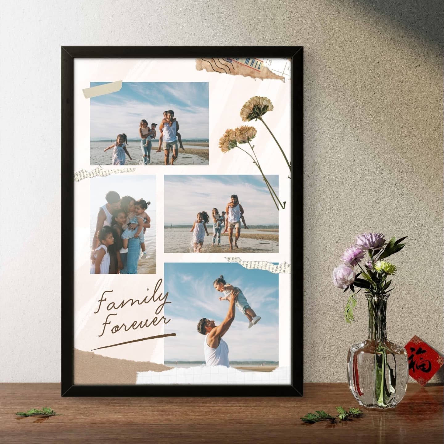 Family Forever – A4 Personalized Family Photo Frame